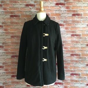 H&M wool coat w/gold clasps